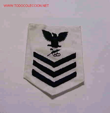 Militaria: Parche de brazo de marina, blanco - Foto 1