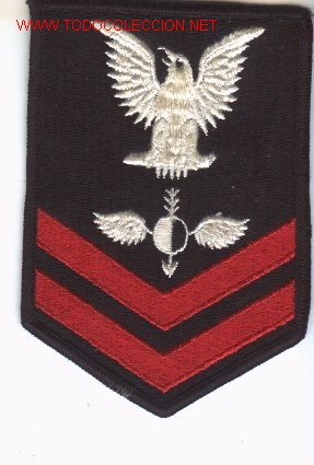 Military Antiques: Parche de tela U.S. NAVY.