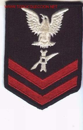 Military Antiques: Parche de tela U.S. NAVY.