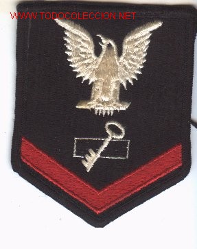 Military Antiques: Parche de tela U.S. NAVY.