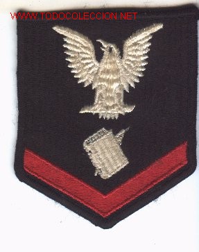 Military Antiques: Parche de tela U.S. NAVY.