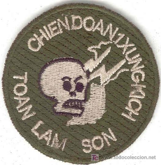 Military Antiques: Guerra del Vietnam. Parche de Fuerzas Especiales USA  bordado a mano localmente