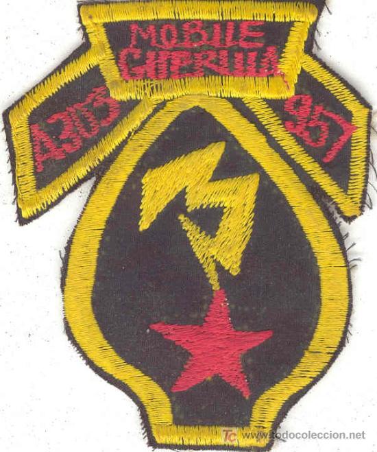 Military Antiques: Guerra del Vietnam. Parche del Ej&eacute;rcito de Vietnam del Sur, bordado a mano localmente