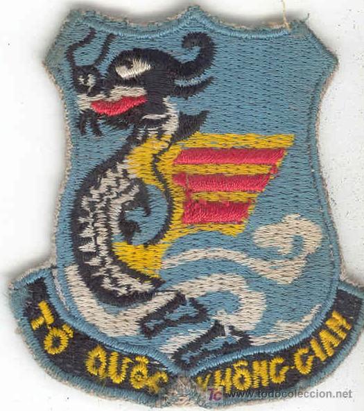 Military Antiques: Guerra del Vietnam. Parche del Ej&eacute;rcito de Vietnam del Sur, bordado a mano localmente
