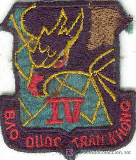 Military Antiques: Guerra del Vietnam. Parche del Ej&eacute;rcito de Vietnam del Sur, bordado a mano localmente