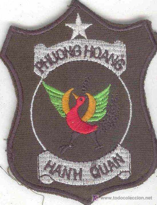 Military Antiques: Guerra del Vietnam. Parche del Ej&eacute;rcito de Vietnam del Sur, bordado a mano localmente