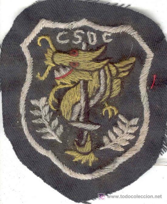 Militaria: Guerra del Vietnam. Parche del Ej&eacute;rcito de Vietnam del Sur, bordado a mano localmente