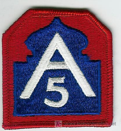 Military Antiques: PARCHE USA - US ARMY - 5th ARMY - 5&ordm; EJERCITO