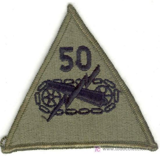 Militaria: ESTADOS UNIDOS. US Army.  50th Armoured Division. Subdued.