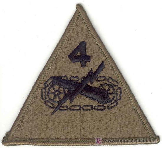 Militaria: ESTADOS UNIDOS. US Army.  4rd Armoured Division. Subdued.