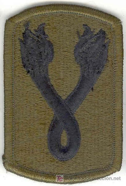 Militaria: US Army Insignia del Ej&eacute;rcito.  196th Infantry Brigade. Subdued.