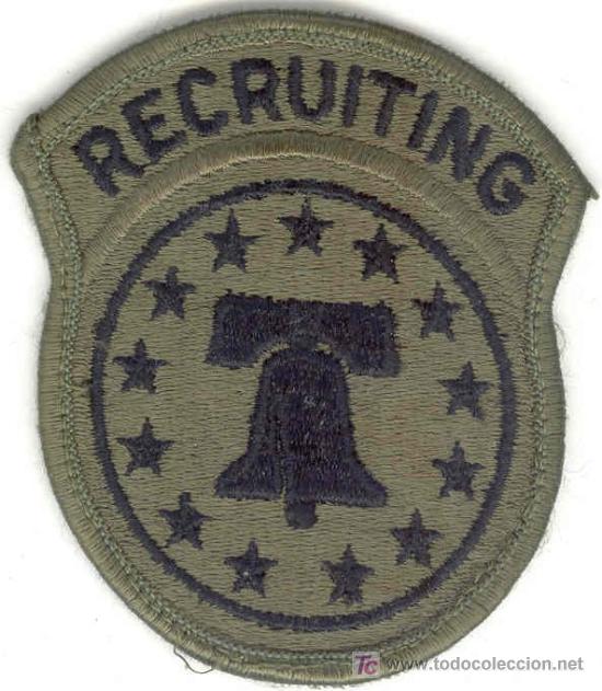 Military Antiques: US Army Insignia del Ej&eacute;rcito.  Subdued. Recruiting