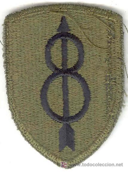 Militaria: US Army Insignia del Ej&eacute;rcito.  8th Division. Subdued.