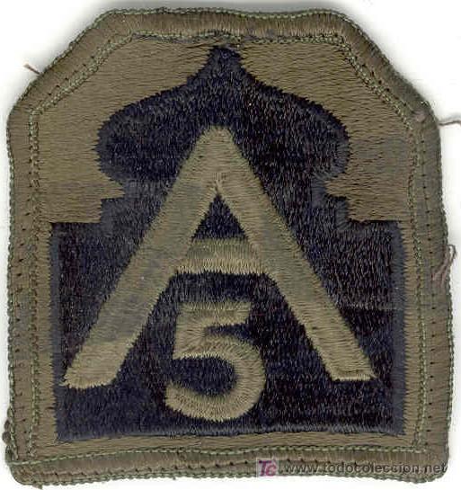 Militaria: US Army Insignia del Ej&eacute;rcito.  5  th Army. Subdued.