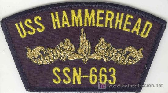 Militaria: Estados Unidos. Insignia de gorra del submarino USS Hammerhead SSN-663