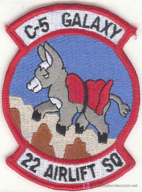 Militaria: ESTADOS UNIDOS. US Air Force. C 5 Galaxy. 22 Airlift Sq