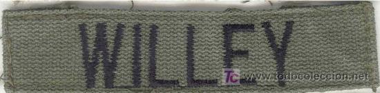 Militaria: ESTADOS UNIDOS. US Army. Tira con el nombre del soldado