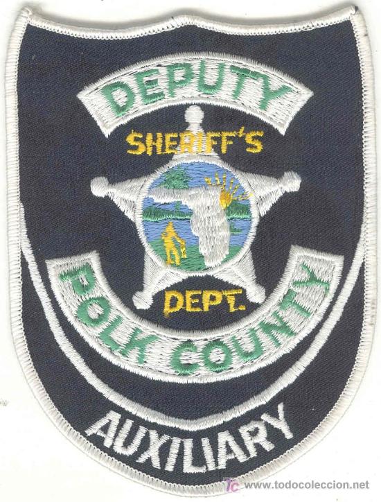 Military Antiques: ESTADOS UNIDOS. Insignia de tela. Polic&iacute;a. Polk County Sheriff.