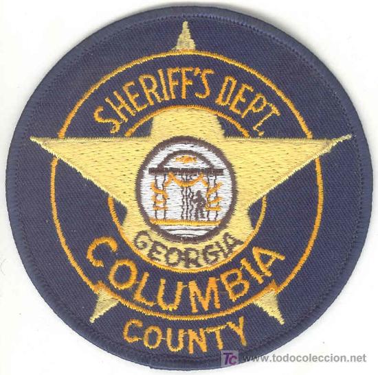 Military Antiques: ESTADOS UNIDOS. Insignia de tela. Polic&iacute;a. Columbia County Sheriff.