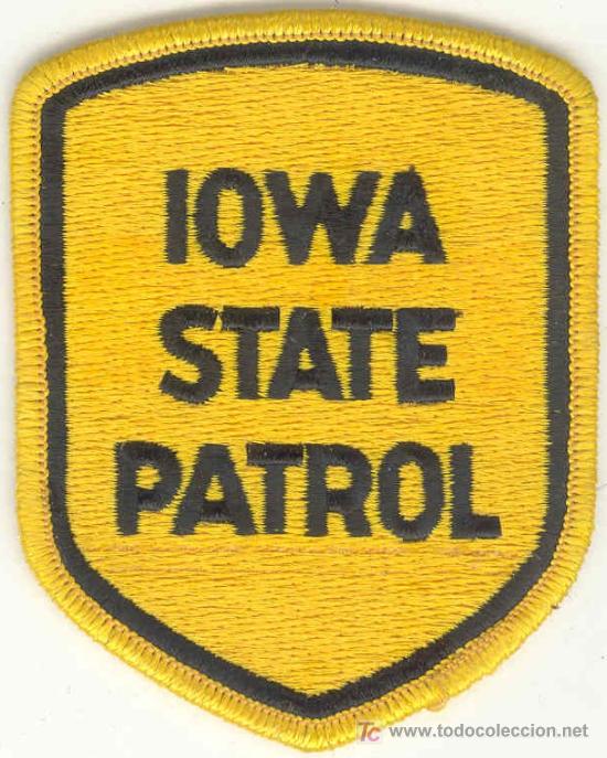Military Antiques: ESTADOS UNIDOS. Insignia de tela. Polic&iacute;a. Iowa State Patrol.