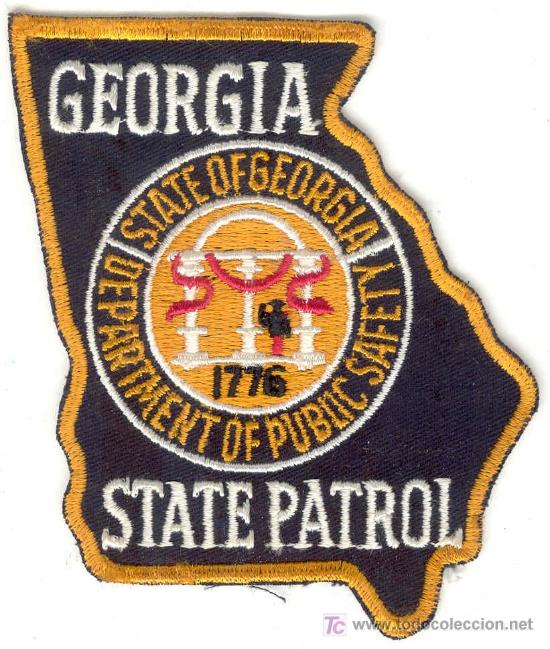 Military Antiques: ESTADOS UNIDOS. Insignia de tela. Polic&iacute;a.Georgia State Patrol.