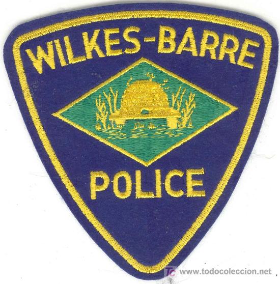 Military Antiques: ESTADOS UNIDOS. Insignia de tela. Polic&iacute;a. Wilkes Barre Police.