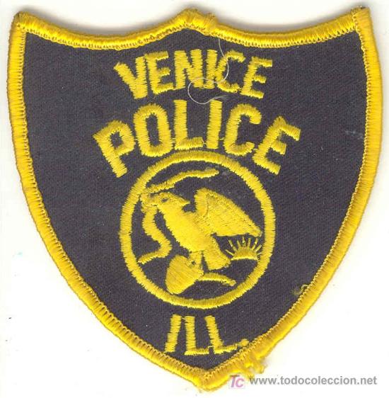 Military Antiques: ESTADOS UNIDOS. Insignia de tela. Polic&iacute;a. Venice Police.
