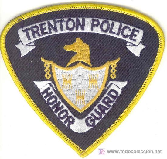 Military Antiques: ESTADOS UNIDOS. Insignia de tela. Polic&iacute;a. Trenton Police.