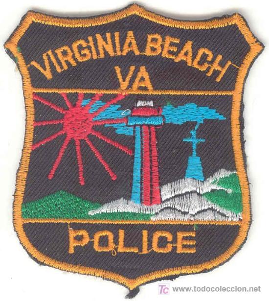 Military Antiques: ESTADOS UNIDOS. Insignia de tela. Polic&iacute;a. Virginia Beach Police.