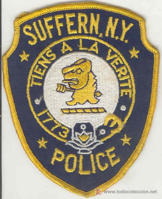 Military Antiques: ESTADOS UNIDOS. Insignia de tela. Polic&iacute;a. Suffern NY Police.