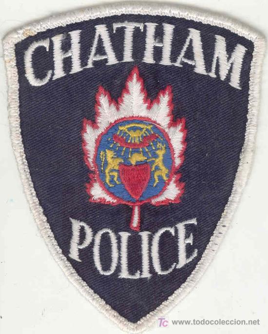 Military Antiques: CANADA. Insignia de tela. Polic&iacute;a. Chatham Police.