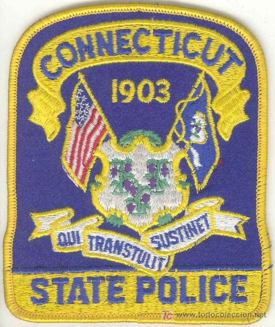 Military Antiques: ESTADOS UNIDOS. Insignia de tela. Polic&iacute;a. Connecticut State Police.