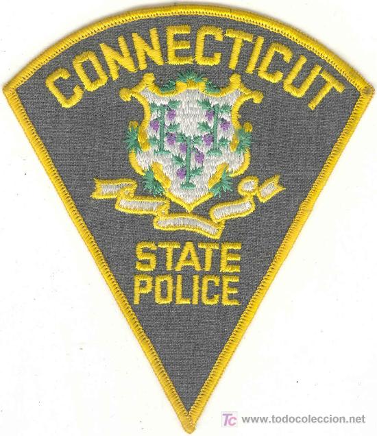 Military Antiques: ESTADOS UNIDOS. Insignia de tela. Polic&iacute;a. Connecticut State Police.