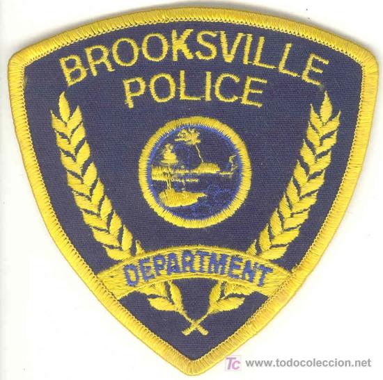 Military Antiques: ESTADOS UNIDOS. Insignia de tela. Polic&iacute;a. Brooksville Police.