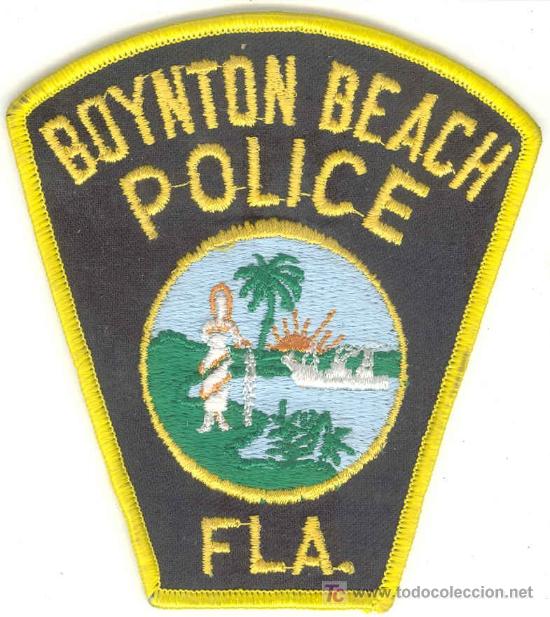 Military Antiques: ESTADOS UNIDOS. Insignia de tela. Polic&iacute;a. Boynton Beach Police.
