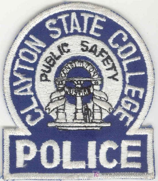 Military Antiques: ESTADOS UNIDOS. Insignia de tela. Polic&iacute;a. Clayton State College Police.