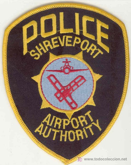 Military Antiques: ESTADOS UNIDOS. Insignia de tela. Polic&iacute;a. Shreveport Airport Authority Police.