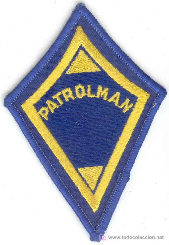 Military Antiques: ESTADOS UNIDOS. Insignia de tela. Polic&iacute;a. Patrolman.