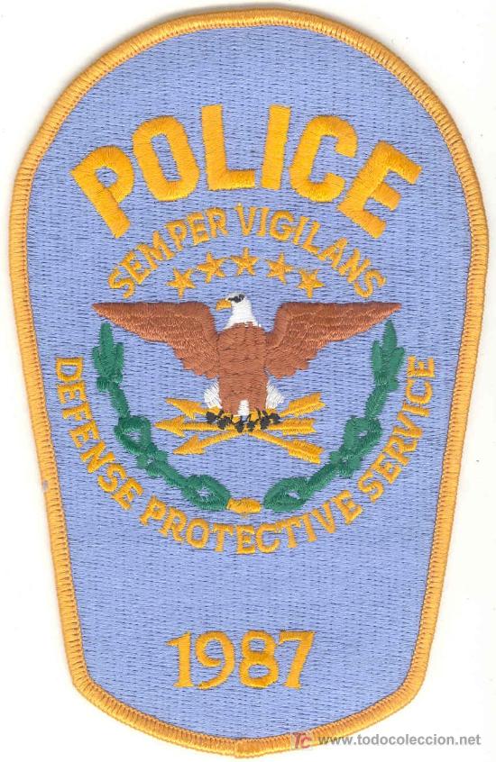Military Antiques: ESTADOS UNIDOS. Insignia de tela. Polic&iacute;a. Defense Protective Service Police.