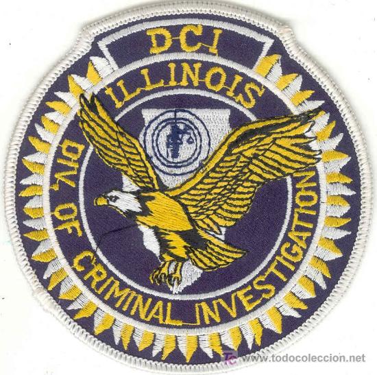 Military Antiques: ESTADOS UNIDOS. Insignia de tela. Polic&iacute;a. Division of Criminal Investigation. Illinois.