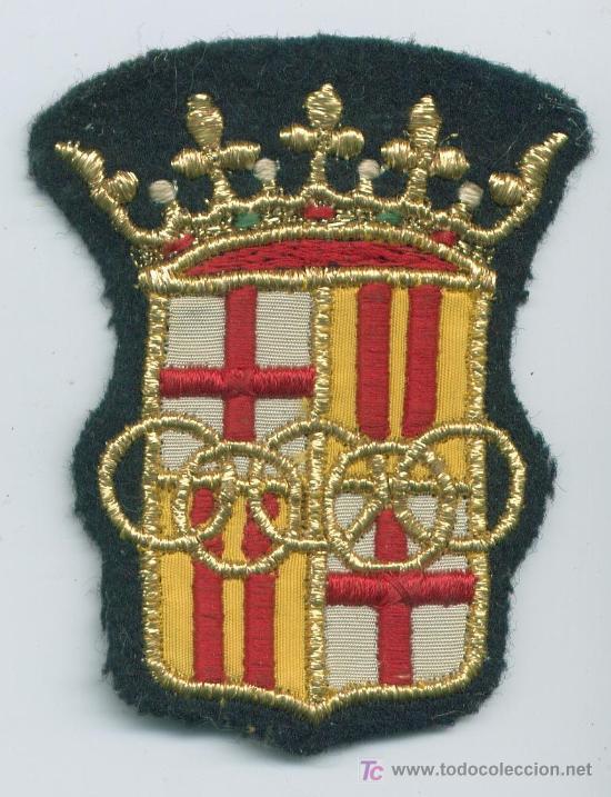 Military Antiques: Insignia de tela de la Secci&oacute;n Ol&iacute;mpica de Barcelona. &Eacute;poca de Franco