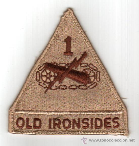 Militaria: PARCHE USA - USARMY - 1ST ARMOURED DIVISION - 1&ordf; DIVISION ACORAZADA - COLOR DESIERTO