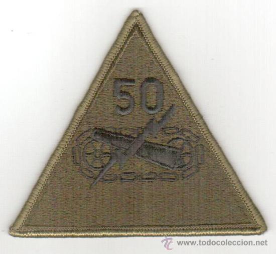 Military Antiques: PARCHE USA - USARMY - 50TH ARMOURED DIVISION - 50 DIVISION ACORAZADA