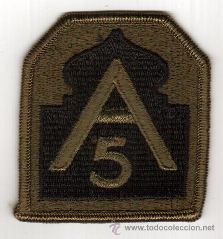 Military Antiques: PARCHE USA - US ARMY - 5 TH ARMY - 5&ordm; EJERCITO - SUBDUE