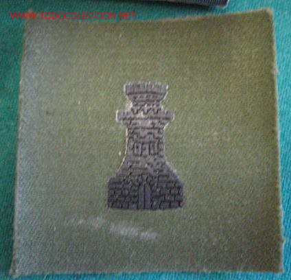 Militaria: Parche de ingenieros de 5 x 5 cms - Foto 1