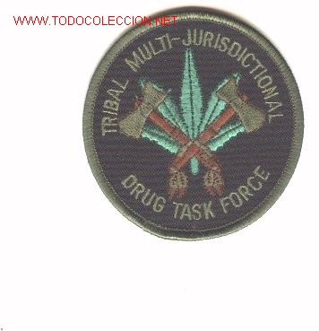 Military Antiques: Parche bordado unidad antidroga USA.