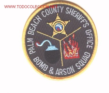 Military Antiques: Parche artificiero especialista en explosivos, USA. PALM BEACH.