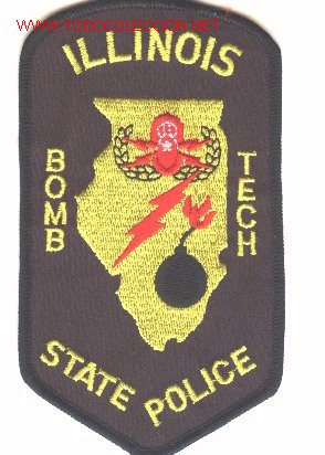 Military Antiques: Parche artificiero especialista en explosivos, USA. ILLINOIS.