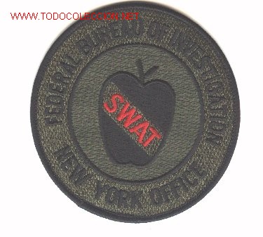 Militaria: Parche FBI, USA. NEW YORK.