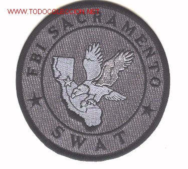 Military Antiques: Parche FBI,  USA. SACRAMENTO.